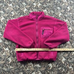 Vintage 90s Patagonia Womens Fleece Jacket - Magenta
